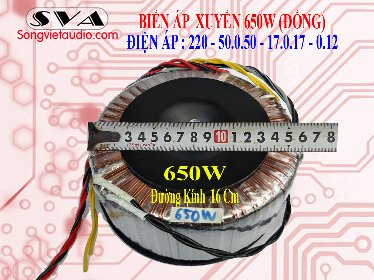 BIẾN ÁP XUYẾN 650W (ĐỒNG) 50.0.50 V