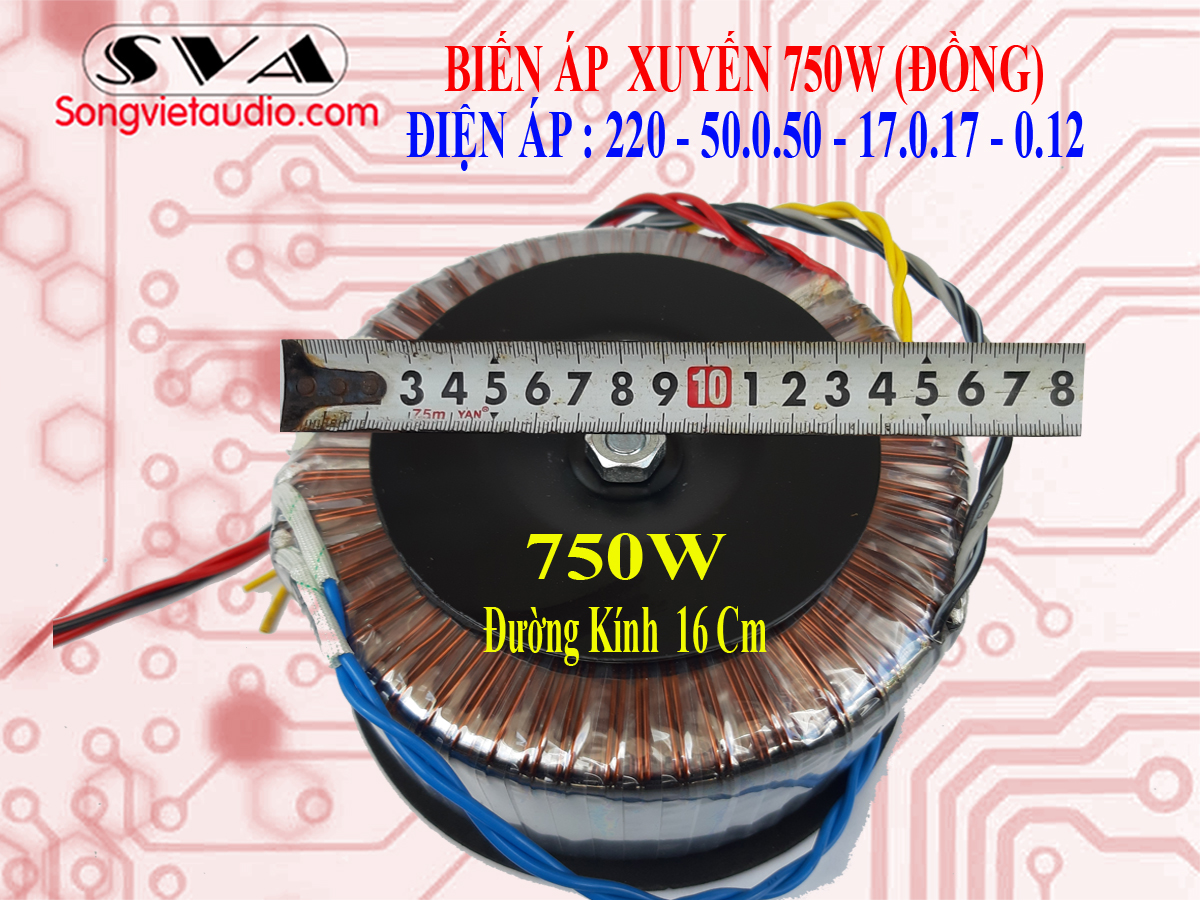BIẾN ÁP XUYẾN 750W (ĐỒNG) 50.0.50 V