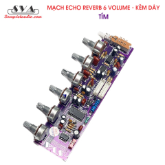 MẠCH ECHO REVERB 6 VOLUME(TÍM) TIẾNG MƯỢT DỄ CHỈNH - KÈM DÂY