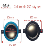 COIL TREBLE 750 DÂY ĐỒNG, TREBLE PA, DÂY DẸP - CẶP