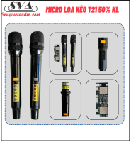 MICRO KHÔNG DÂY LOA KÉO 50% KIM LOẠI T21 ĐEN