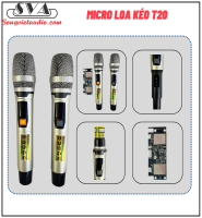 MICRO KHÔNG DÂY LOA KÉO 50% KIM LOẠI T20 XÁM