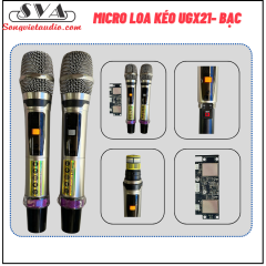 MICRO KHÔNG DÂY UHF LOA KÉO MẪU UGX21 -  Mẫu mới nhất