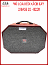 VỎ THÙNG LOA KÉO XÁCH TAY 2 BASS 20 B208