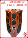 LOA KÉO XÁCH TAY  2 BASS 20 - LOA THÁP LT09