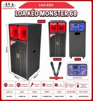 VỎ THÙNG LOA KÉO DI ĐỘNG 2 BASS 30 MONSTER 68