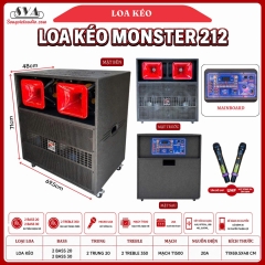 VỎ THÙNG LOA KÉO 30 ĐÔI MONSTER 212