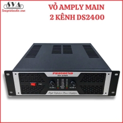 VỎ AMPLI MẪU MAIN 2 KÊNH DS-2400 HẬU SÂU 37CM XÁM
